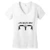 life behind bars bicycle Women's V-Neck T-Shirt