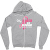 My Daughter Is A Survivor Zipper Hoodie