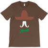 ladies sombrero  funny retro mexico mustache designer T-Shirt