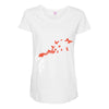 banksy headshot butterfly Maternity Scoop Neck T-shirt