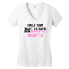 girls just want to have fundamental rights Women's V-Neck T-Shirt
