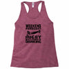 weekend rugby forecast beer pub drink Racerback Tank