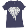 dripping diamond Ladies Fitted T-Shirt