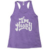 i'm happy Racerback Tank