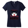I Was One A Polite Well Mannered Young Lady And Then I Became A Nurse Women's V-Neck T-Shirt