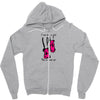i run like a girl try to keep up Zipper Hoodie