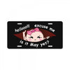May Peeking Out Asian Baby Girl License Plate