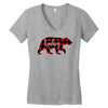baby christmas bear Women's V-Neck T-Shirt