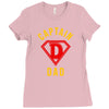 captain dad hero Ladies Fitted T-Shirt