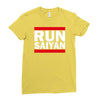 run saiyan Ladies Fitted T-Shirt