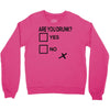are you drunk check Crewneck Sweatshirt
