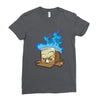 sticker box Ladies Fitted T-Shirt