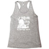 if zombies chase us im tripping you up Racerback Tank