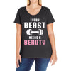 Every Beast Needs a Beauty Ladies Curvy T-Shirt