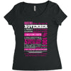 quens are born in november Women's Triblend Scoop T-shirt