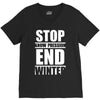 stop snow pression end winter funny V-Neck Tee