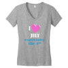 i love july especially the 4th Women's V-Neck T-Shirt