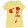 strap of the distribution of the engine Ladies Fitted T-Shirt