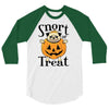 halloween pug 3/4 Sleeve Shirt