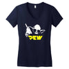 pew yoda wars funny Women's V-Neck T-Shirt