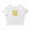 fantasy football legend sunday night football sports league tee shirt Crop Top
