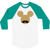 mickey mouse moustache 3/4 Sleeve Shirt