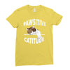pawsitive catitude Ladies Fitted T-Shirt