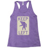 keep left shark Racerback Tank