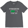 low battery introvert pun humor V-Neck Tee