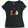 eggplant wizard and king hippo Women's Triblend Scoop T-shirt