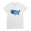 4th of July Ladies Fitted T-Shirt