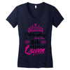 Celebrating With the 8th Birthday Queen Women's V-Neck T-Shirt