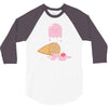 ice cream ghost 3/4 Sleeve Shirt