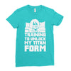 training to unlock my titan form Ladies Fitted T-Shirt