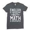 english is important but math is importanter Ladies Fitted T-Shirt