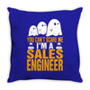 cant scare me im sales engineer halloween Throw Pillow
