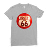 route 66 sign distressed, ideal birthday gift or present Ladies Fitted T-Shirt