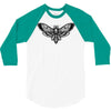 butterfly and skull 3/4 Sleeve Shirt