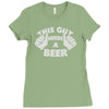 this guy needs a beer Ladies Fitted T-Shirt