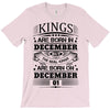 Real Kings Are Born On December 1 T-Shirt