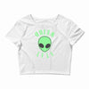 stay weird alien girls Crop Top