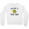 world's best sister with flowers Crewneck Sweatshirt