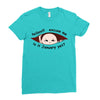 January Peeking Out Asian Baby Boy Ladies Fitted T-Shirt