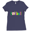 softball neon rhinestud Ladies Fitted T-Shirt