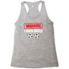 warning i kick balls Racerback Tank
