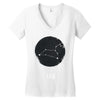 Leo Zodiac Sign Minimal Design Women's V-Neck T-Shirt