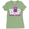 wod now wine later Ladies Fitted T-Shirt