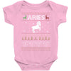 aries  christmas ugly sweater Baby Onesie