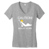 caution men at work Women's V-Neck T-Shirt