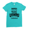 driver picks the music passenger shuts his cakehole Ladies Fitted T-Shirt